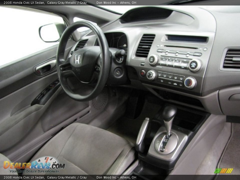 2008 Honda Civic LX Sedan Galaxy Gray Metallic / Gray Photo #20