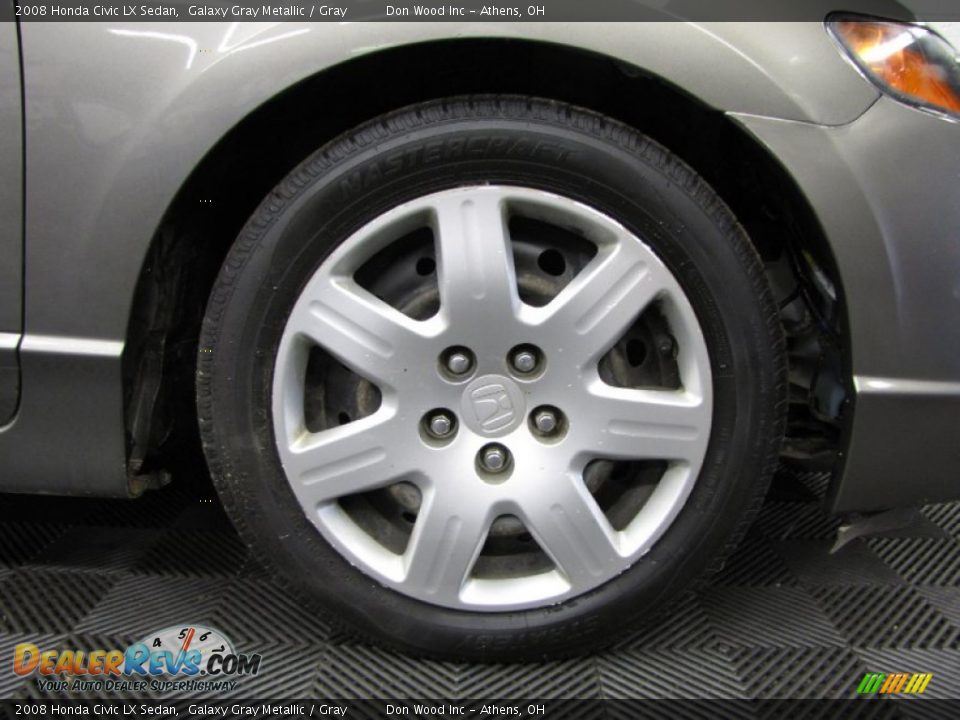 2008 Honda Civic LX Sedan Galaxy Gray Metallic / Gray Photo #22