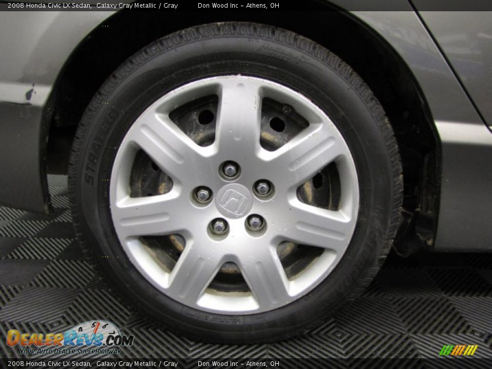 2008 Honda Civic LX Sedan Galaxy Gray Metallic / Gray Photo #23