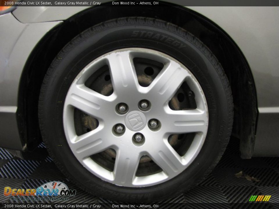 2008 Honda Civic LX Sedan Galaxy Gray Metallic / Gray Photo #24