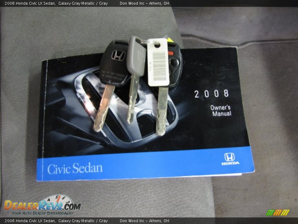 2008 Honda Civic LX Sedan Galaxy Gray Metallic / Gray Photo #25