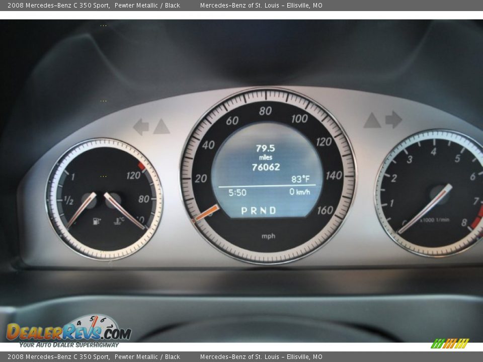 2008 Mercedes-Benz C 350 Sport Pewter Metallic / Black Photo #14