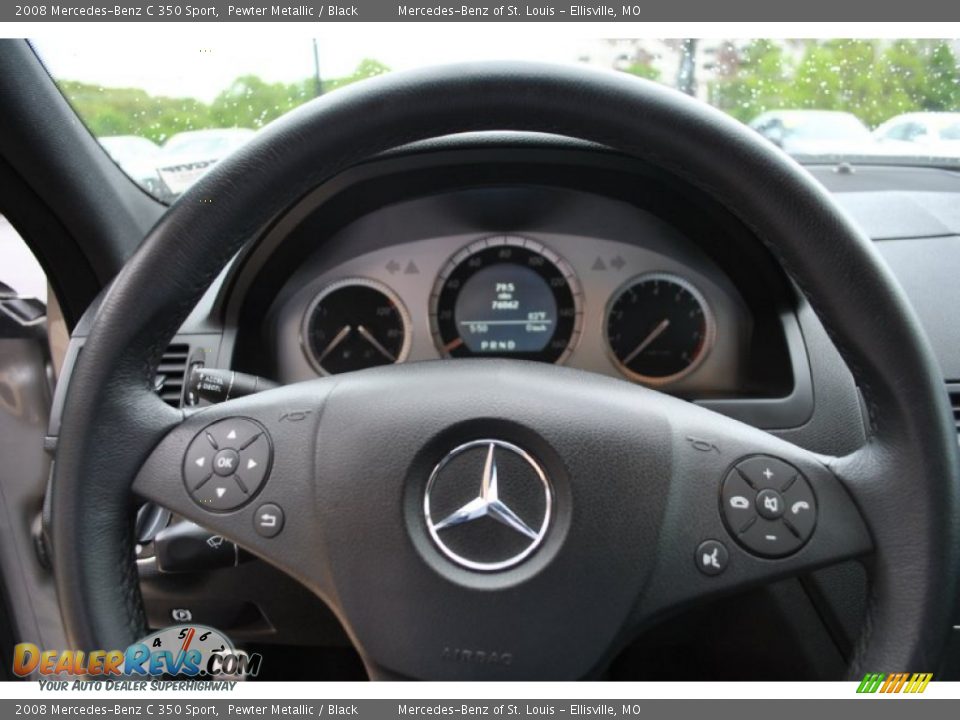 2008 Mercedes-Benz C 350 Sport Pewter Metallic / Black Photo #15