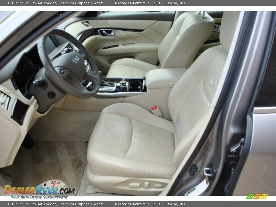 2011 Infiniti M 37x AWD Sedan Platinum Graphite / Wheat Photo #2
