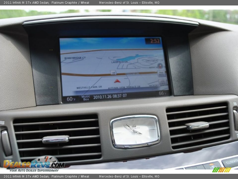 2011 Infiniti M 37x AWD Sedan Platinum Graphite / Wheat Photo #3