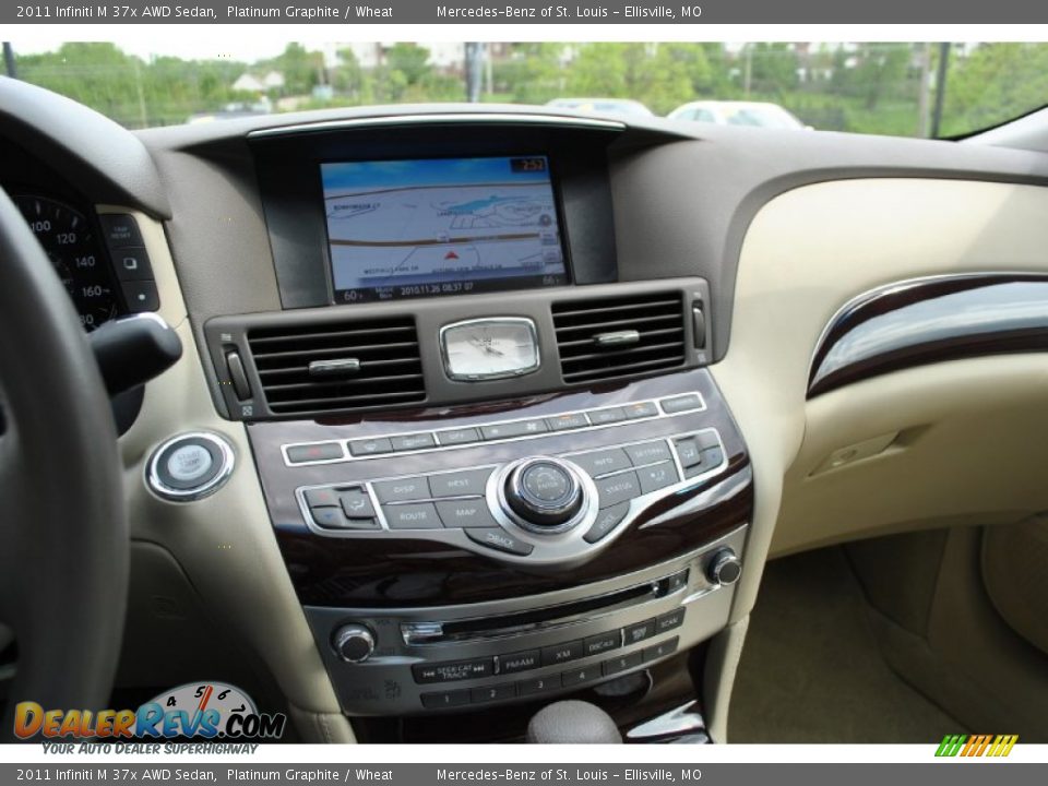 2011 Infiniti M 37x AWD Sedan Platinum Graphite / Wheat Photo #6