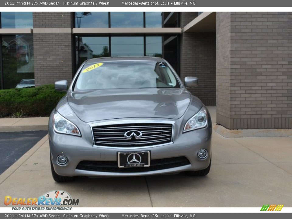 2011 Infiniti M 37x AWD Sedan Platinum Graphite / Wheat Photo #7