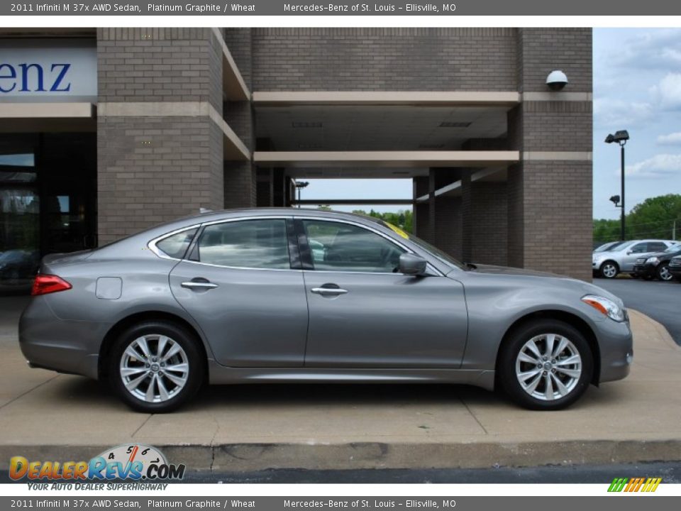 2011 Infiniti M 37x AWD Sedan Platinum Graphite / Wheat Photo #8