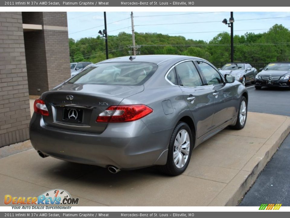 2011 Infiniti M 37x AWD Sedan Platinum Graphite / Wheat Photo #10