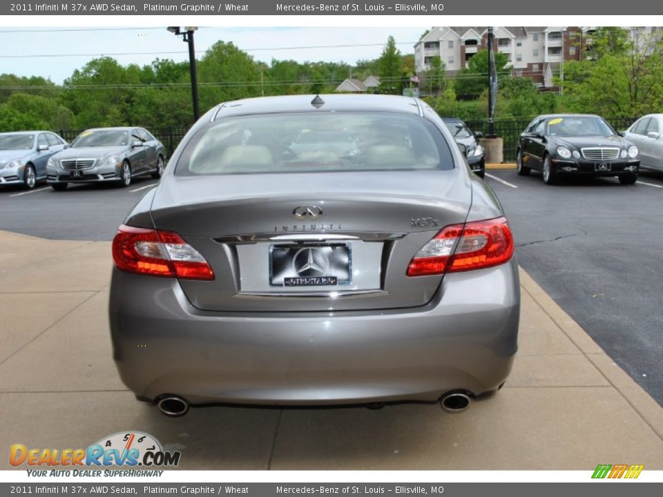 2011 Infiniti M 37x AWD Sedan Platinum Graphite / Wheat Photo #11
