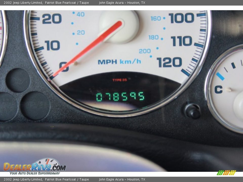 2002 Jeep Liberty Limited Patriot Blue Pearlcoat / Taupe Photo #27