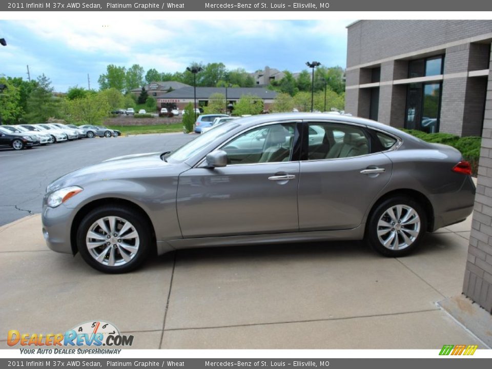 2011 Infiniti M 37x AWD Sedan Platinum Graphite / Wheat Photo #15