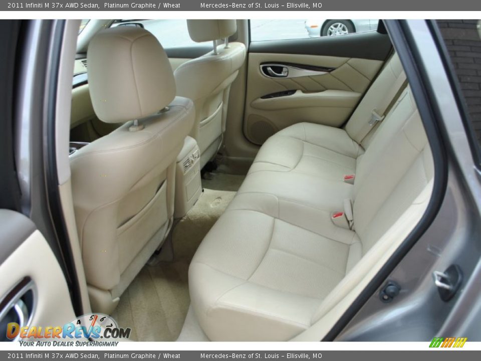 2011 Infiniti M 37x AWD Sedan Platinum Graphite / Wheat Photo #16