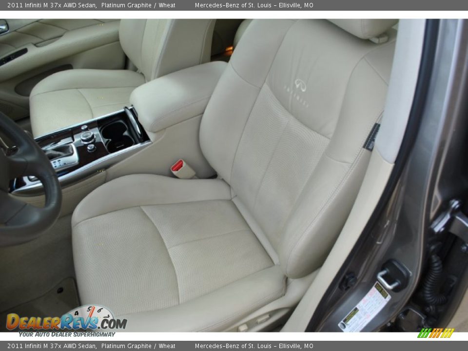 2011 Infiniti M 37x AWD Sedan Platinum Graphite / Wheat Photo #18