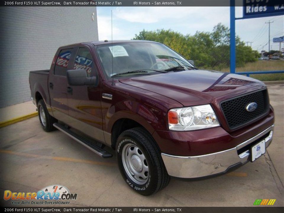 2006 Ford F150 XLT SuperCrew Dark Toreador Red Metallic / Tan Photo #3