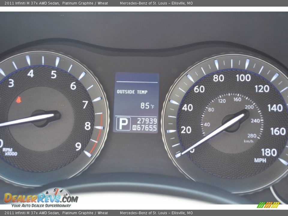2011 Infiniti M 37x AWD Sedan Platinum Graphite / Wheat Photo #21