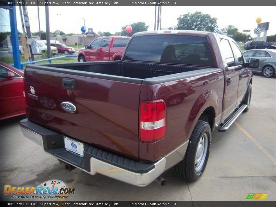 2006 Ford F150 XLT SuperCrew Dark Toreador Red Metallic / Tan Photo #7