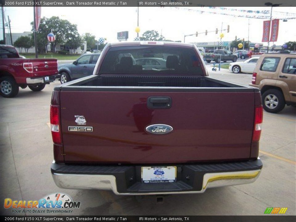 2006 Ford F150 XLT SuperCrew Dark Toreador Red Metallic / Tan Photo #8
