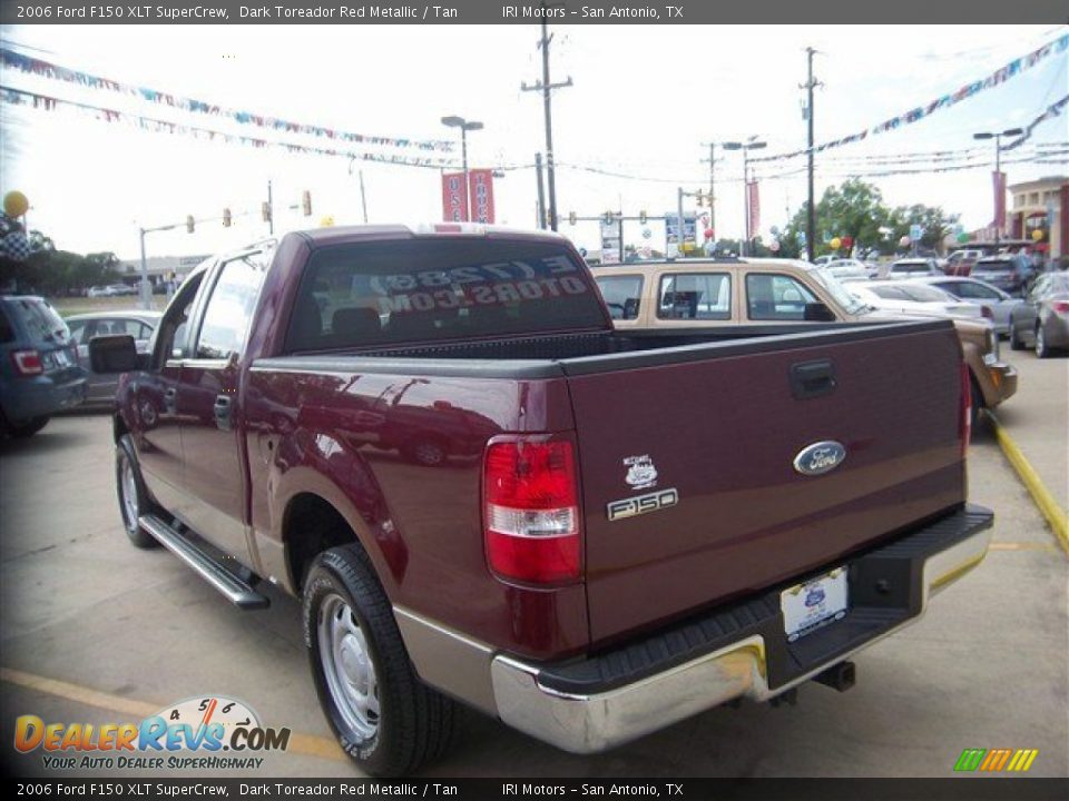 2006 Ford F150 XLT SuperCrew Dark Toreador Red Metallic / Tan Photo #9