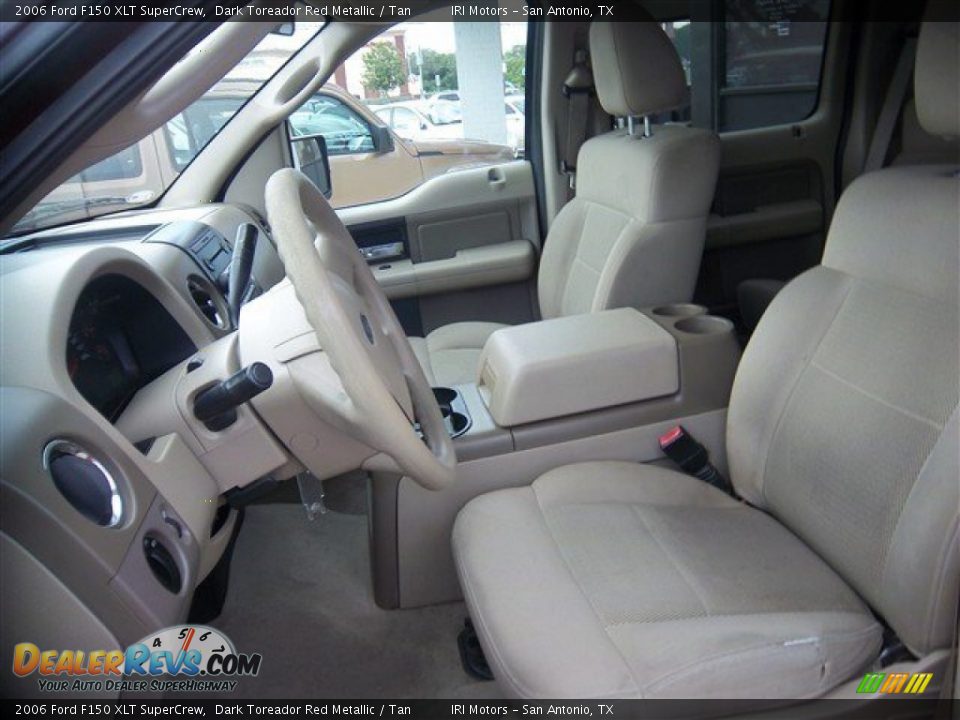 2006 Ford F150 XLT SuperCrew Dark Toreador Red Metallic / Tan Photo #14