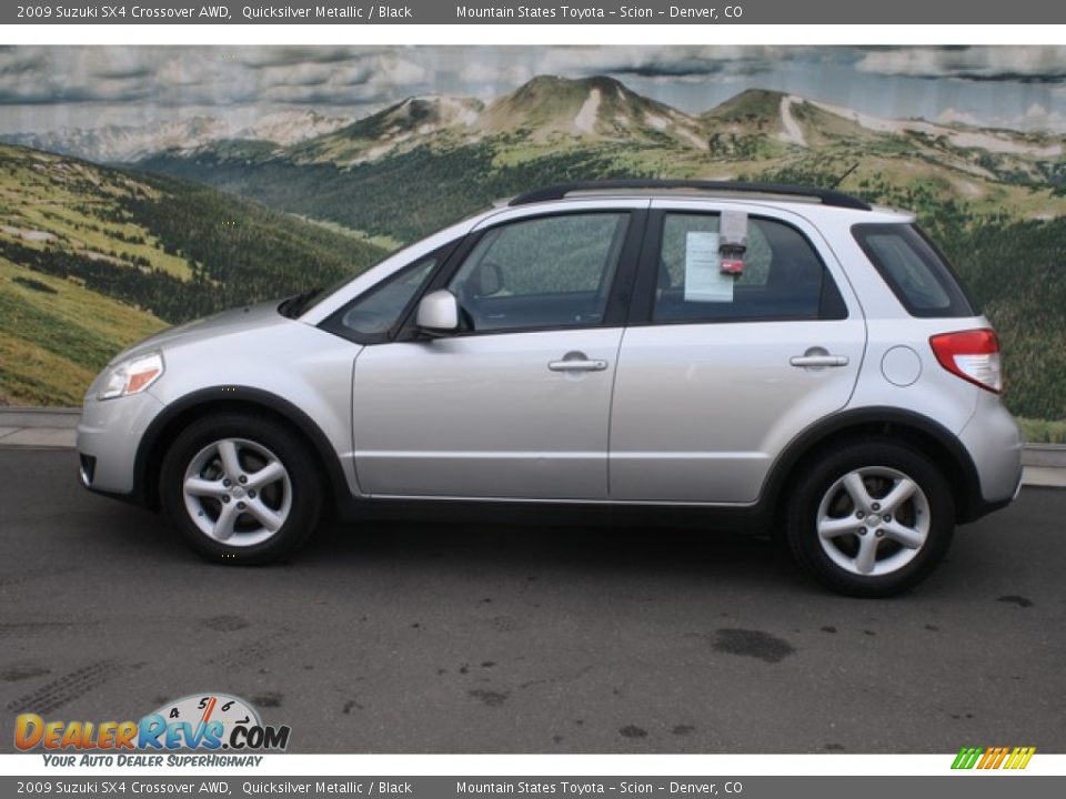 2009 Suzuki SX4 Crossover AWD Quicksilver Metallic / Black Photo #6