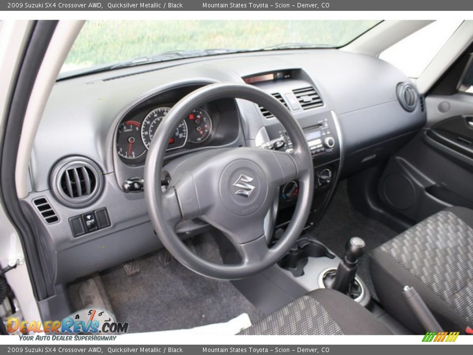 2009 Suzuki SX4 Crossover AWD Quicksilver Metallic / Black Photo #9
