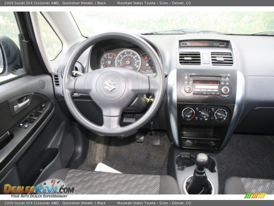 2009 Suzuki SX4 Crossover AWD Quicksilver Metallic / Black Photo #12