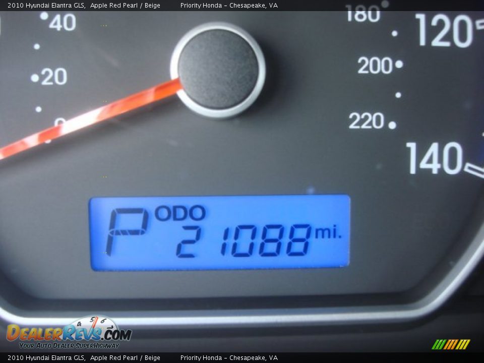 2010 Hyundai Elantra GLS Apple Red Pearl / Beige Photo #15