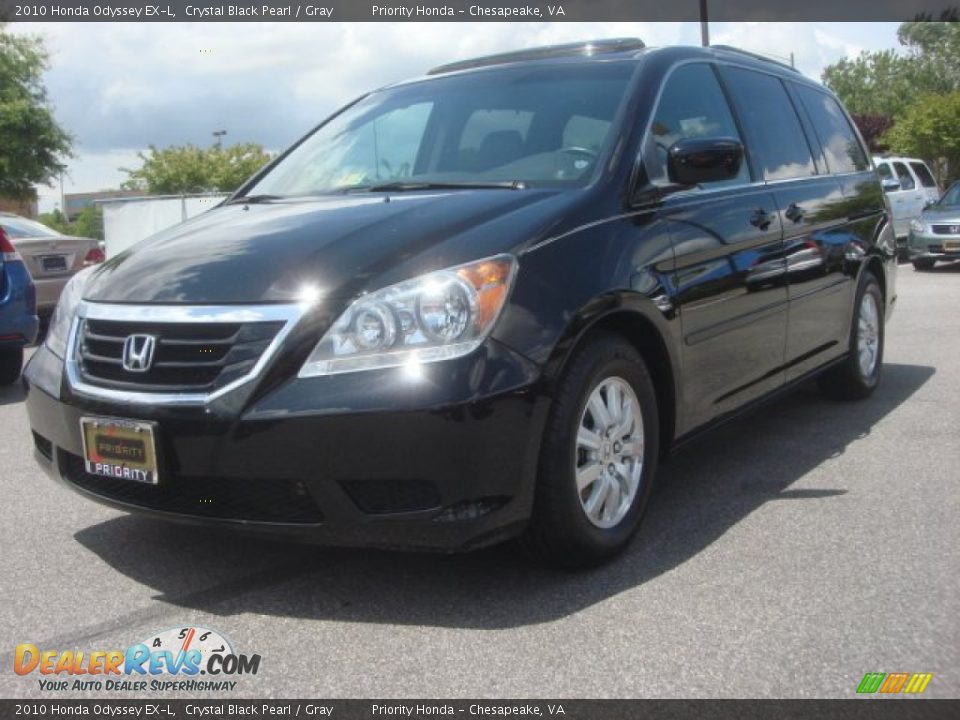 2010 Honda Odyssey EX-L Crystal Black Pearl / Gray Photo #1