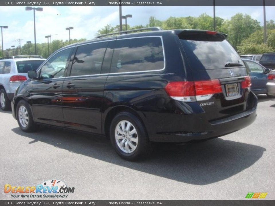2010 Honda Odyssey EX-L Crystal Black Pearl / Gray Photo #3