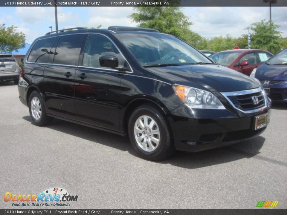 2010 Honda Odyssey EX-L Crystal Black Pearl / Gray Photo #5