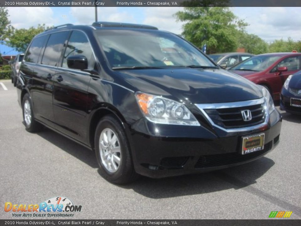 2010 Honda Odyssey EX-L Crystal Black Pearl / Gray Photo #6