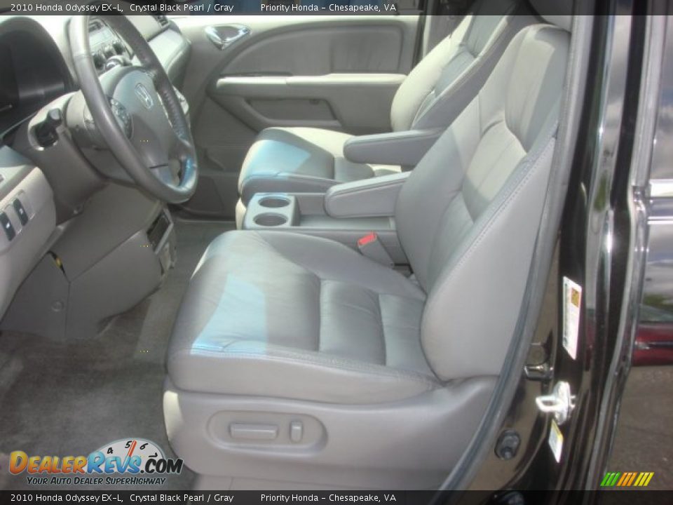 2010 Honda Odyssey EX-L Crystal Black Pearl / Gray Photo #8