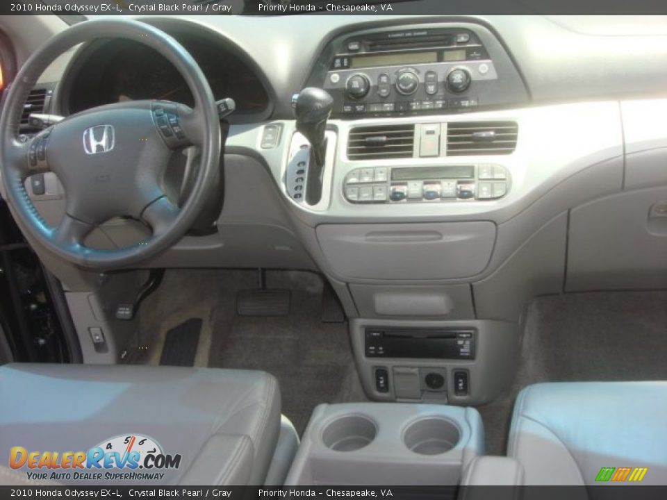 2010 Honda Odyssey EX-L Crystal Black Pearl / Gray Photo #14