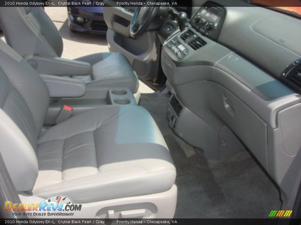 2010 Honda Odyssey EX-L Crystal Black Pearl / Gray Photo #15
