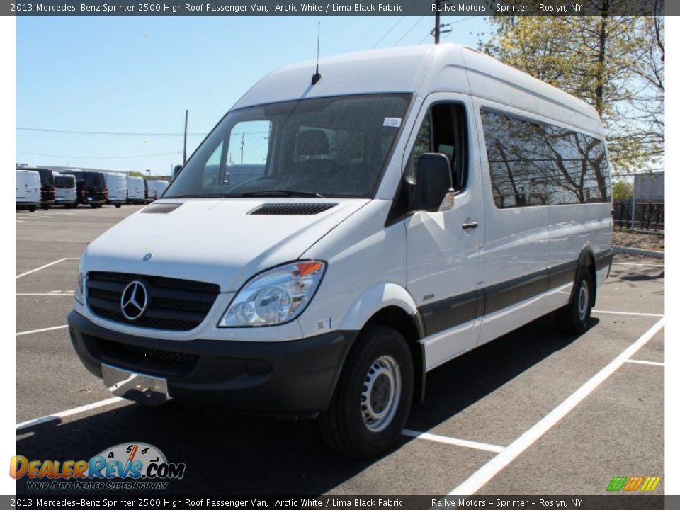 2013 Mercedes-Benz Sprinter 2500 High Roof Passenger Van Arctic White / Lima Black Fabric Photo #1