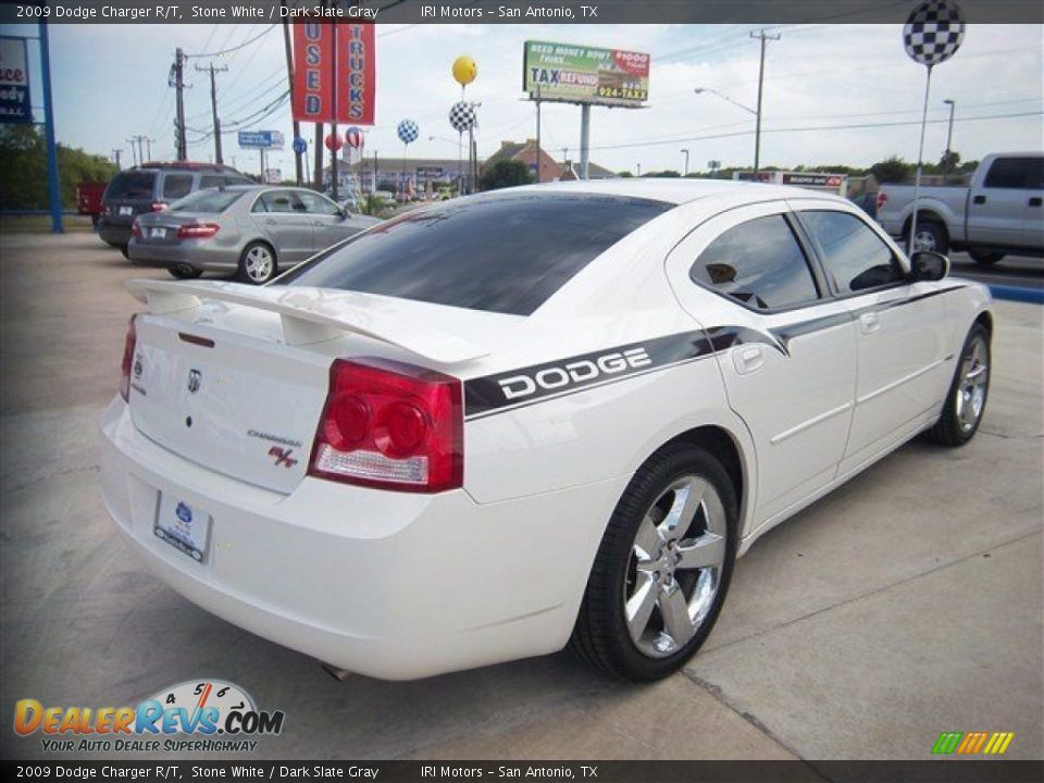 2009 Dodge Charger R/T Stone White / Dark Slate Gray Photo #6