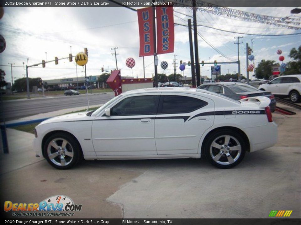2009 Dodge Charger R/T Stone White / Dark Slate Gray Photo #10