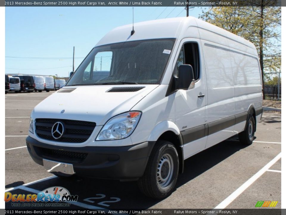 2013 Mercedes-Benz Sprinter 2500 High Roof Cargo Van Arctic White / Lima Black Fabric Photo #1