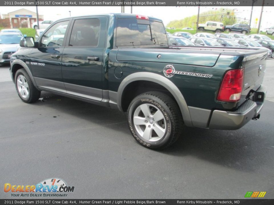 2011 Dodge Ram 1500 SLT Crew Cab 4x4 Hunter Green Pearl / Light Pebble Beige/Bark Brown Photo #5