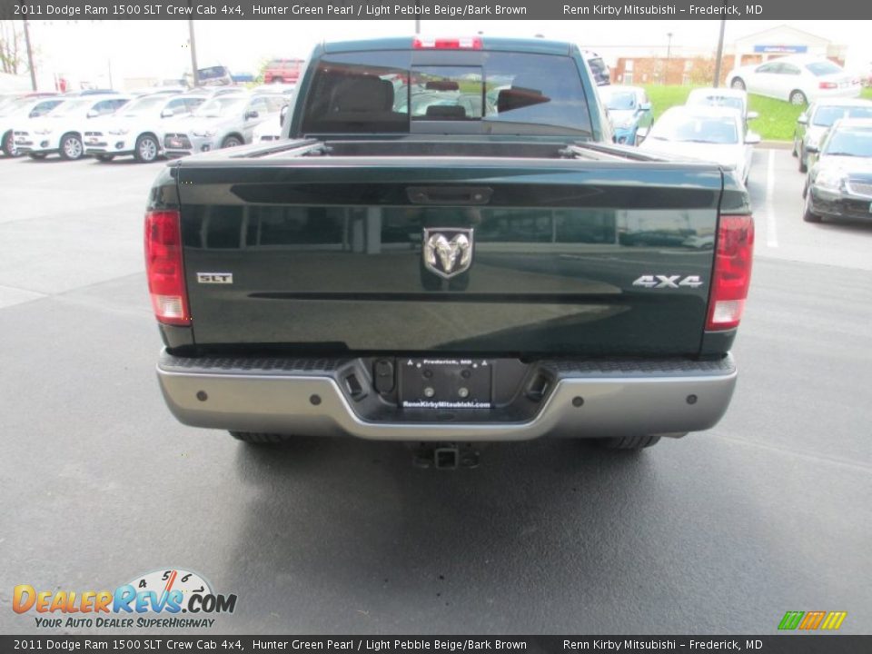 2011 Dodge Ram 1500 SLT Crew Cab 4x4 Hunter Green Pearl / Light Pebble Beige/Bark Brown Photo #6