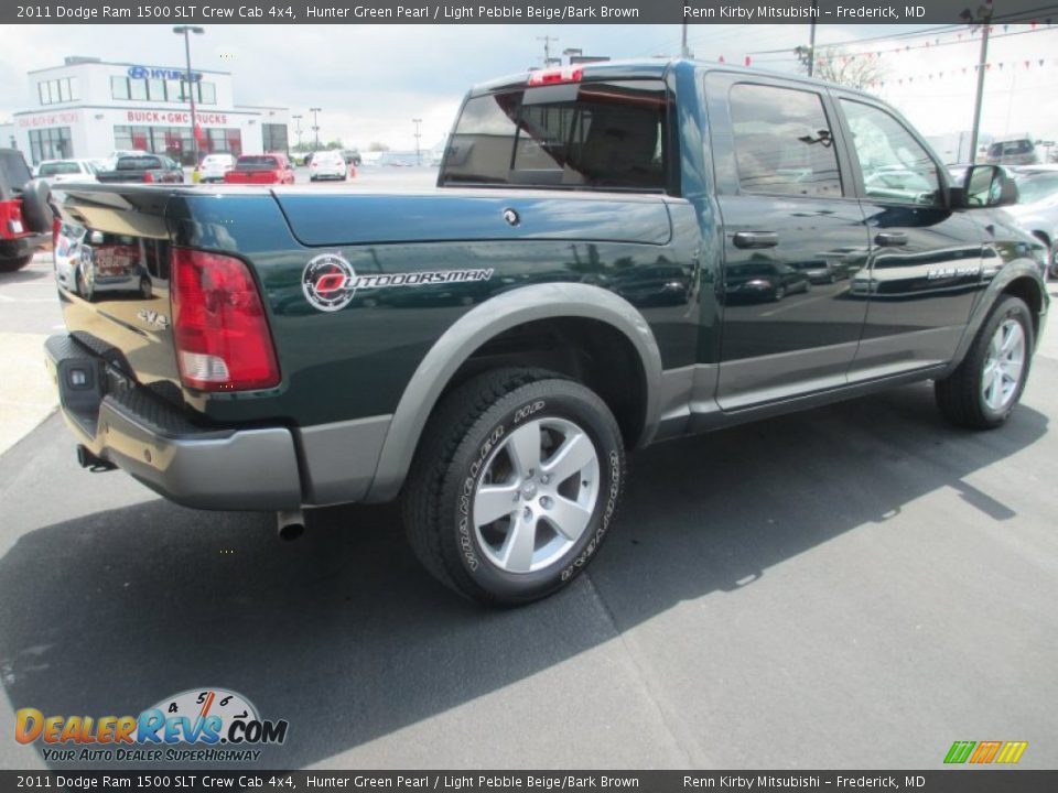2011 Dodge Ram 1500 SLT Crew Cab 4x4 Hunter Green Pearl / Light Pebble Beige/Bark Brown Photo #7