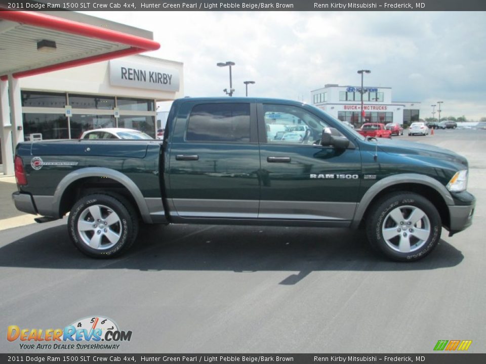 2011 Dodge Ram 1500 SLT Crew Cab 4x4 Hunter Green Pearl / Light Pebble Beige/Bark Brown Photo #8