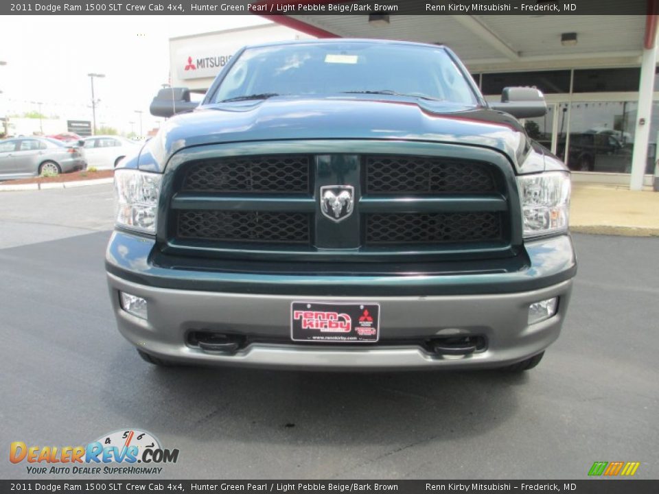 2011 Dodge Ram 1500 SLT Crew Cab 4x4 Hunter Green Pearl / Light Pebble Beige/Bark Brown Photo #9