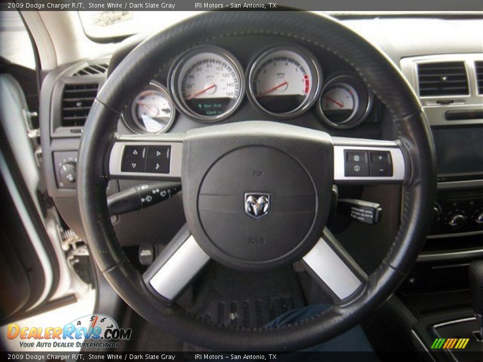 2009 Dodge Charger R/T Stone White / Dark Slate Gray Photo #23