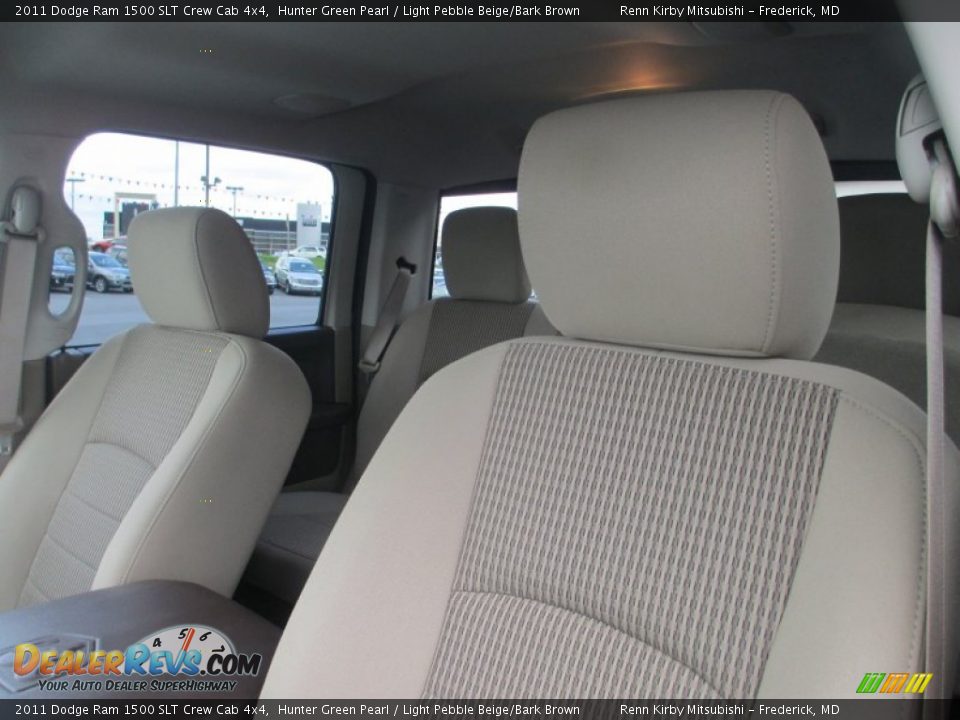 2011 Dodge Ram 1500 SLT Crew Cab 4x4 Hunter Green Pearl / Light Pebble Beige/Bark Brown Photo #17