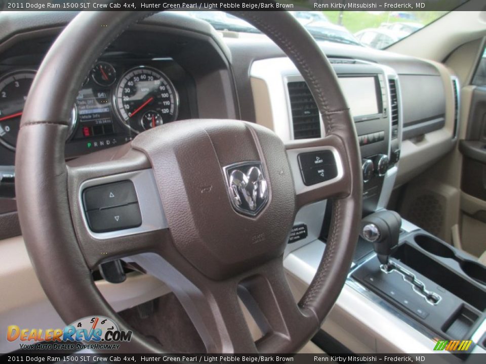 2011 Dodge Ram 1500 SLT Crew Cab 4x4 Hunter Green Pearl / Light Pebble Beige/Bark Brown Photo #18