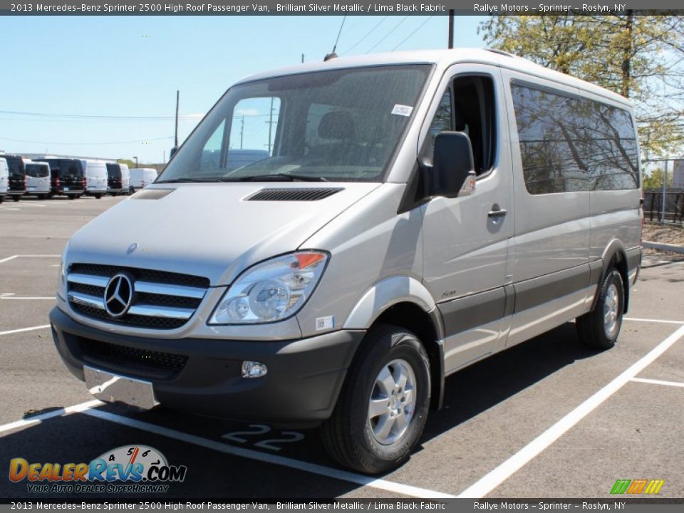 2013 Mercedes-Benz Sprinter 2500 High Roof Passenger Van Brilliant Silver Metallic / Lima Black Fabric Photo #1