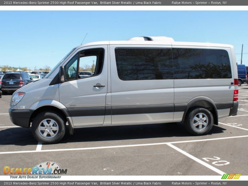 2013 Mercedes-Benz Sprinter 2500 High Roof Passenger Van Brilliant Silver Metallic / Lima Black Fabric Photo #3