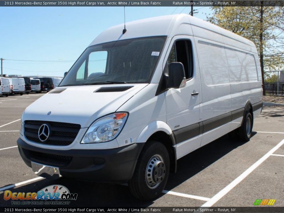 2013 Mercedes-Benz Sprinter 3500 High Roof Cargo Van Arctic White / Lima Black Fabric Photo #1